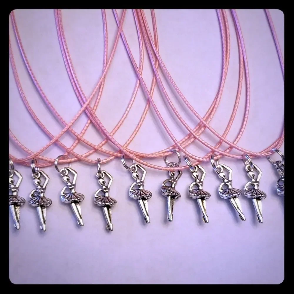 Set of 10 Ballerina Ballet Party Favors Necklaces